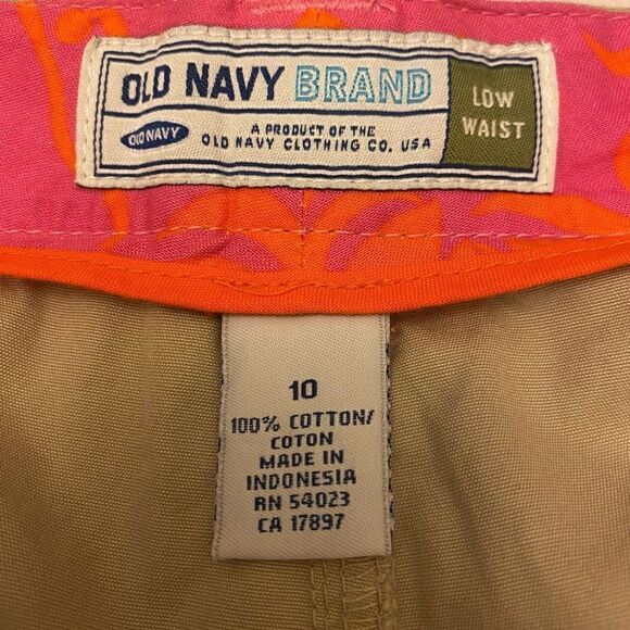 Old‎ Navy Low Waist Khaki Chino Bermuda Walking Shorts Size 10 - Picture 10 of 14